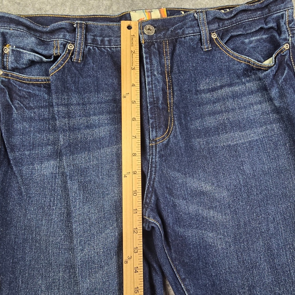 Ocean Pacific OP Mens Bootcut Jeans Dark Wash Blue Denim 38x28 - Picture 6 of 11